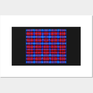 Red White and Blue Aesthetic Tartan Pattern - Patriotic Plaid Quilt 2 Posters and Art